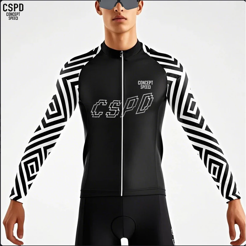 

CSPD CONCEPT SPEECI Spring Long sleeve Men's Cycling Jersey Road Bike Mountain Bike Breathable Tight Sweatshirt Ropa de ciclismo