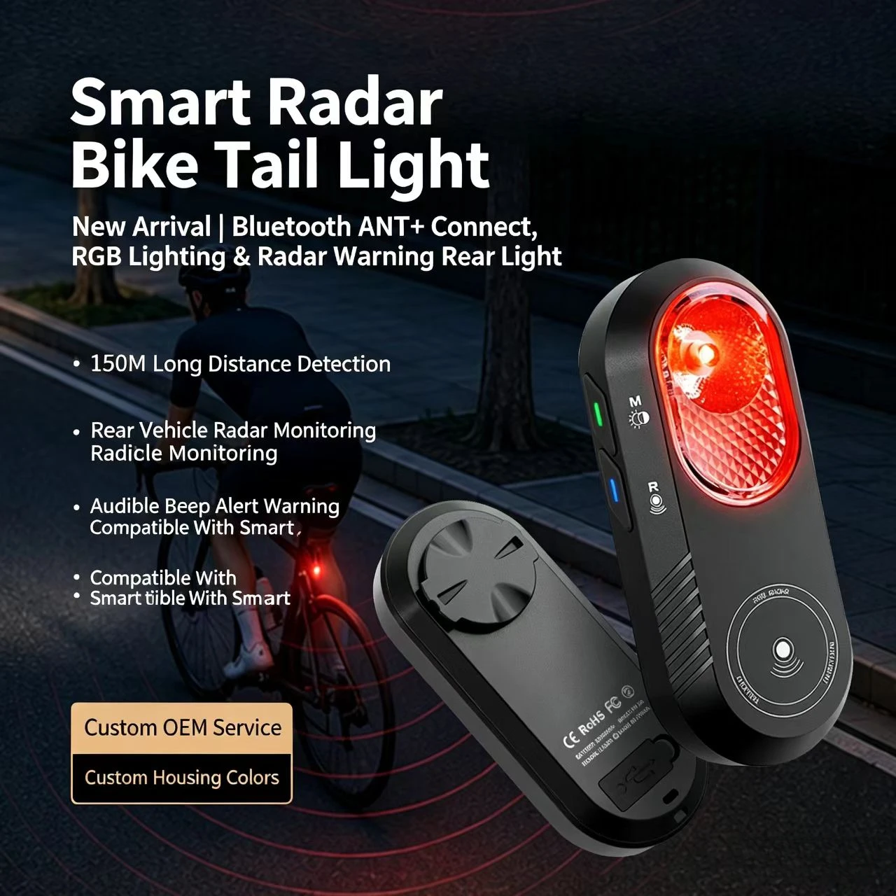 ไฟท้ายจักรยานอัจฉริยะ LA150 พร - Cycling Radar Tail Light Rear Warning บทวิจารณ์และราคา
