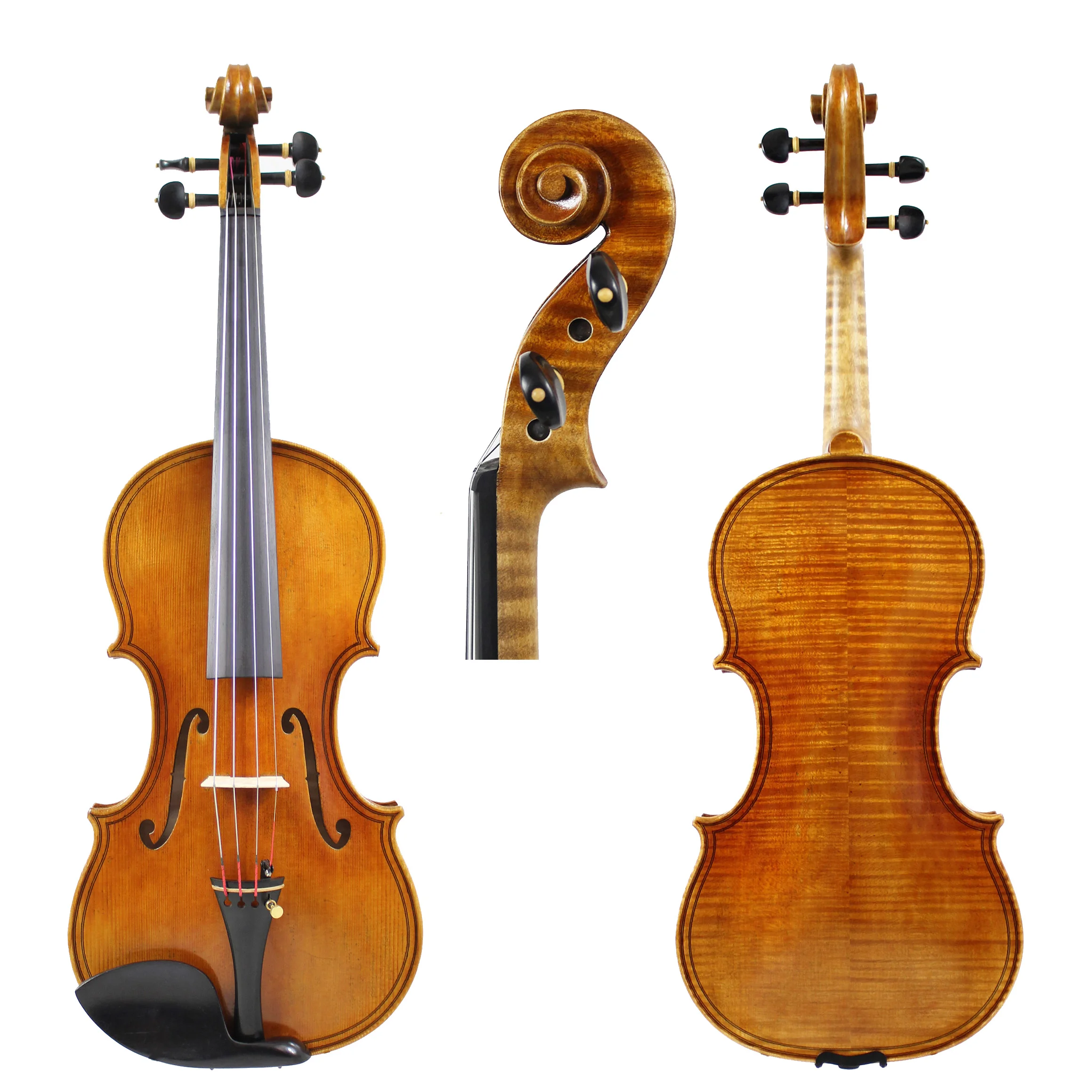 

Maggini Style 4/4 Violin violino Copy!Good Projection,Open Tone !+ Free Case, Bow,Shipping!Aubert Bridge!