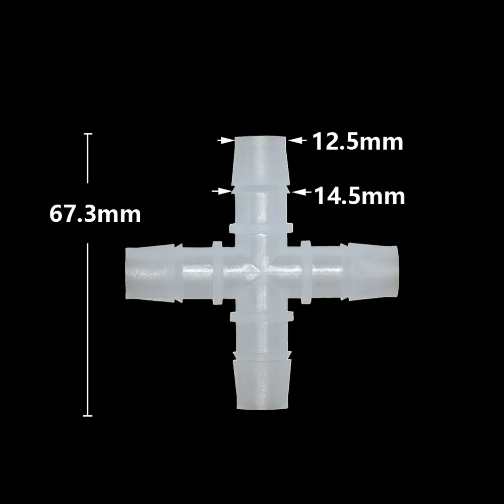 Conector de lengüeta cruzada en T, divisor de manguera de jardín, accesorio de tubería de riego, acoplador de manguera de 1/2 vías, herramienta de