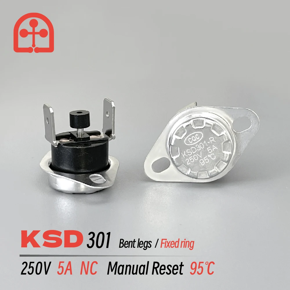 KSD301 250V 5A 95 graus Celsuis normalmente fechado protetor de corte térmico interruptores de temperatura para dispensador de água