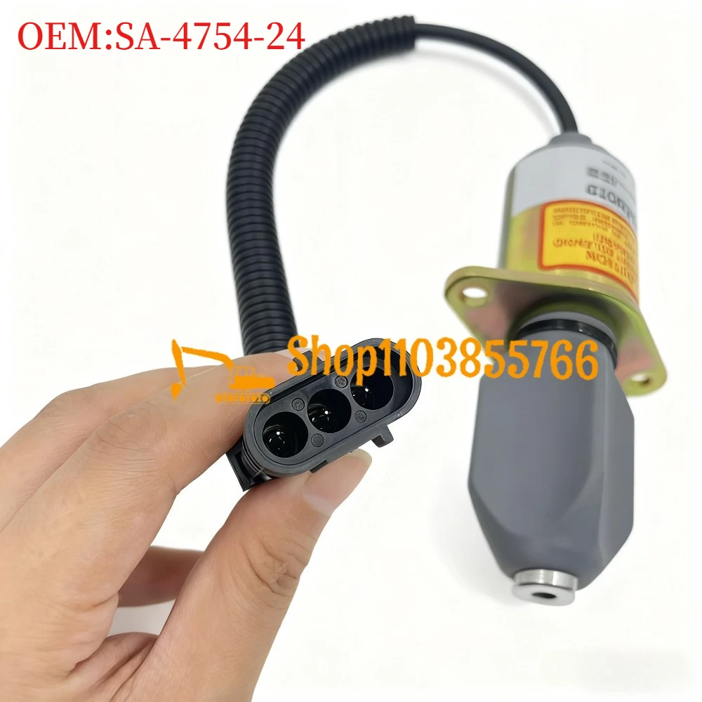 

Diesel Generator Engine 12/24V Fuel Shutdown Solenoid Valve 3919423 3931196 3934171 SA-3665-24 SA-4754-24 1753ES-24A6UC3B1S1 24V