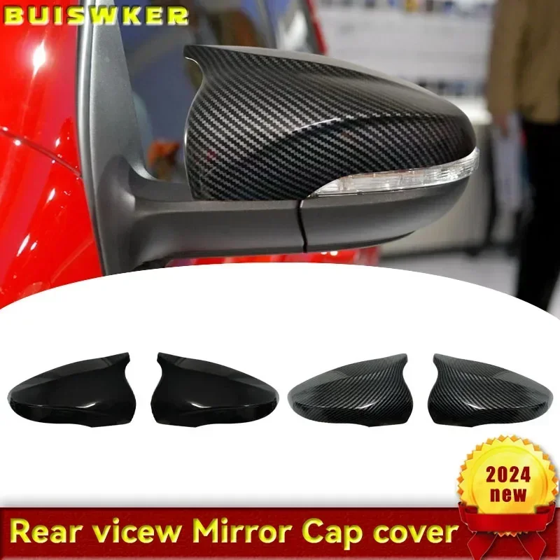 2x Carbon Look Side Wing Mirror Cover For VW For Volkswagen Golf 6 MK6 GTI GTD 2009-2013 Side Rear View Mirror Cap Cover