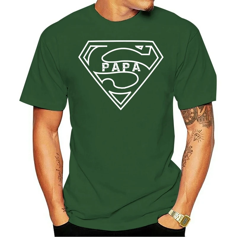 Super Papa T-Shirt Vatertag Geschenk neue Väter lustige T-Shirt besten Papa T-Shirt Herren Hipster Slogan T-Shirt uns Super men Top-Kleidung