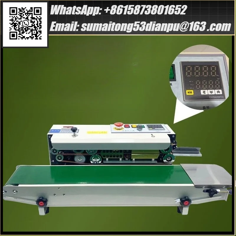 FR-900 Automatic Continuous Band Sealer Horizontal Auto Sealing Machine Horizontal Bag Sealer For Bag-Making Print Date