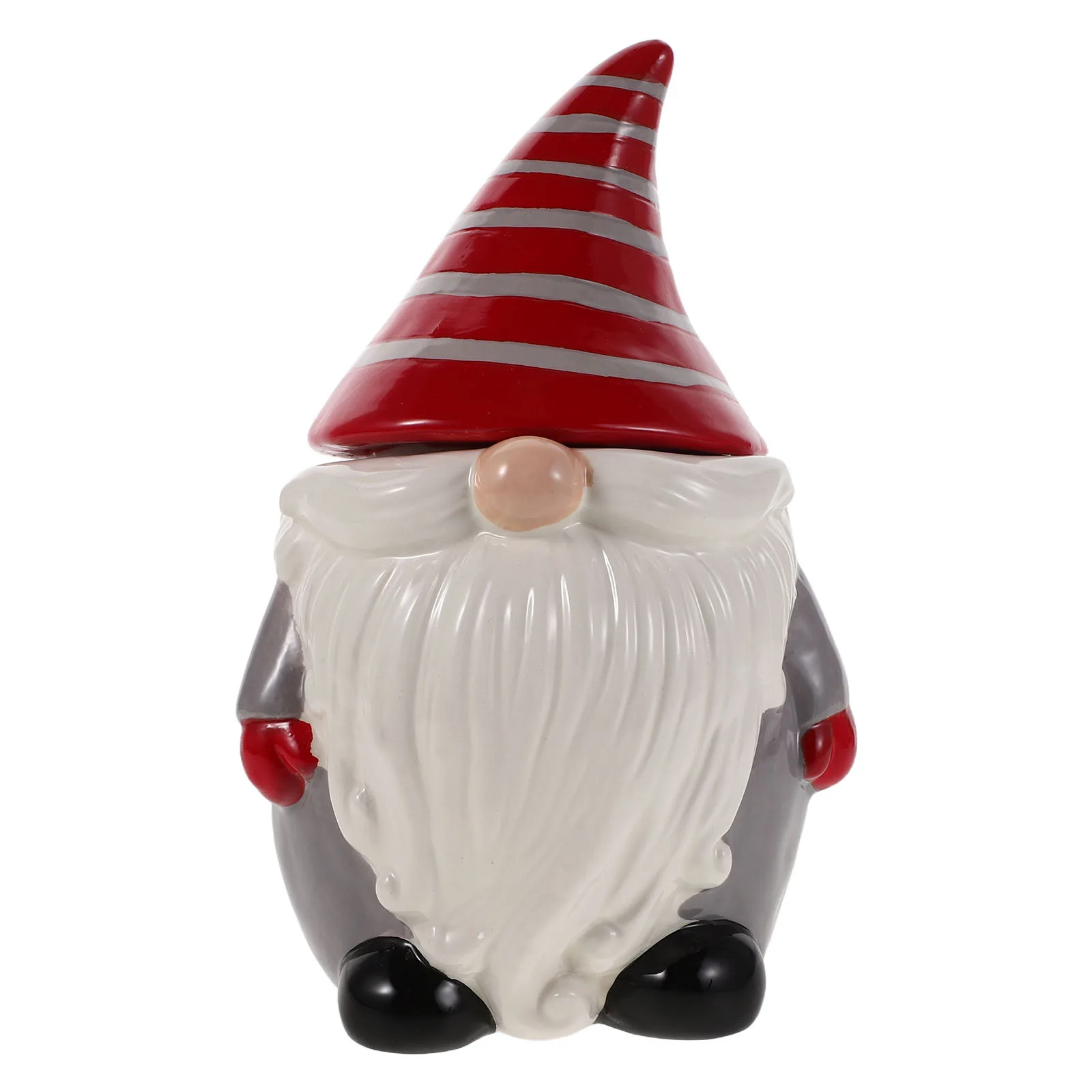 

Ceramic Christmas Gnome Storage Jar Lid Cookies Biscuits Sweets Holiday Decorative Container Cookie Jar with Lids