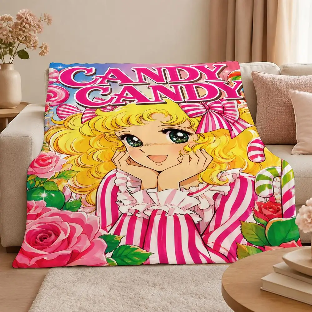 Anime C-Candy Candy Classic Japanese Romance Throw 320g Soft Flannel Fleece Throw Blanket Cover Sofa Bed Dorm Nap Gift