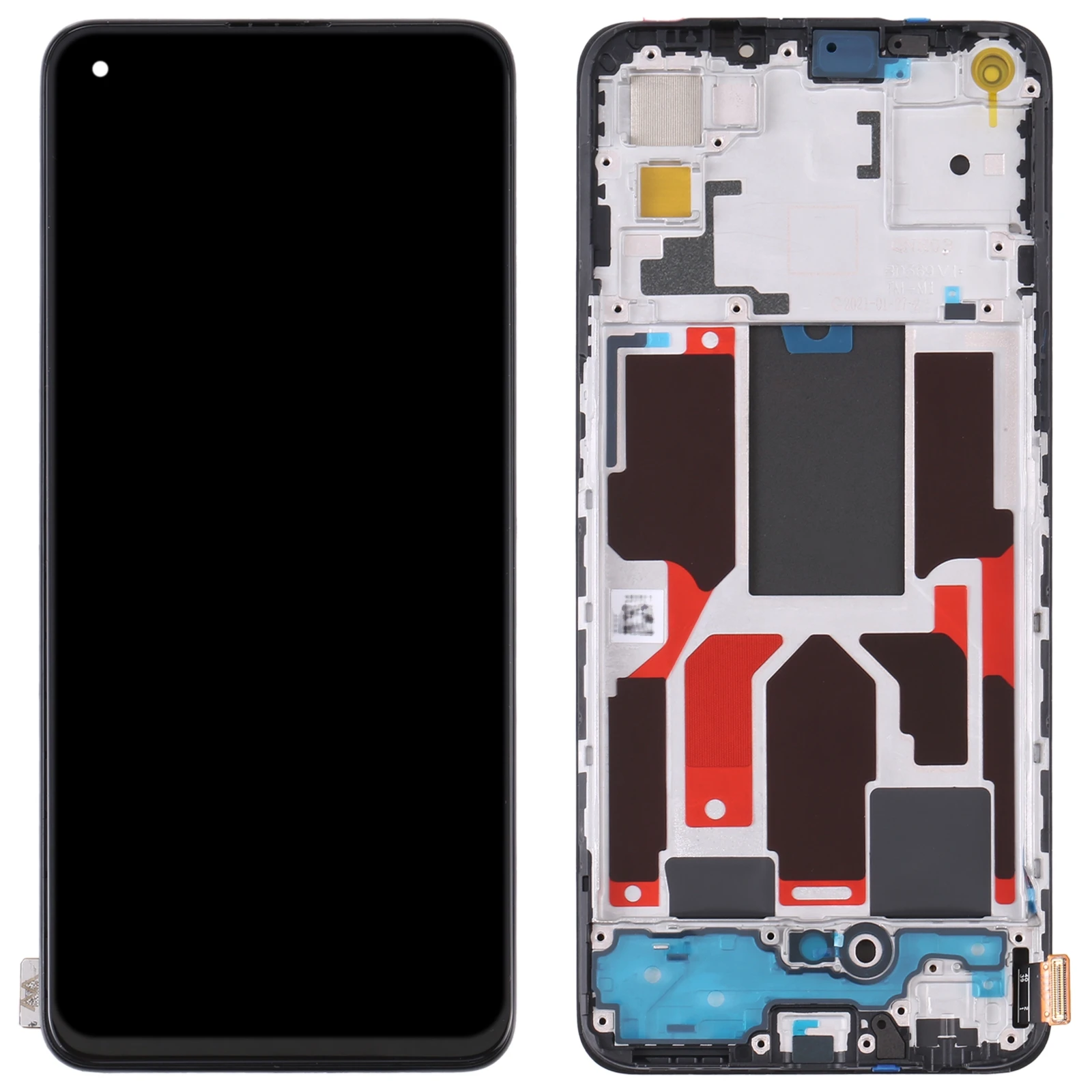 LCD Screen For OPPO Reno5 5G/Find X3 Lite with Digitizer Full Assembly with Frame