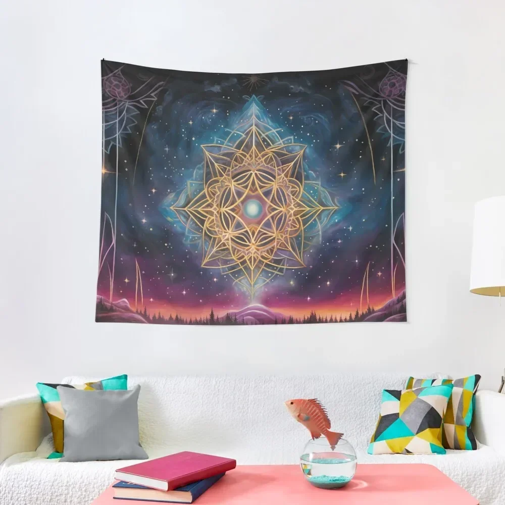 

Cosmic Harmony - Sacred Geometry Tapestry Decoration For Home Wall Decor Hanging Bedroom Organization And Decoration Tapestry
