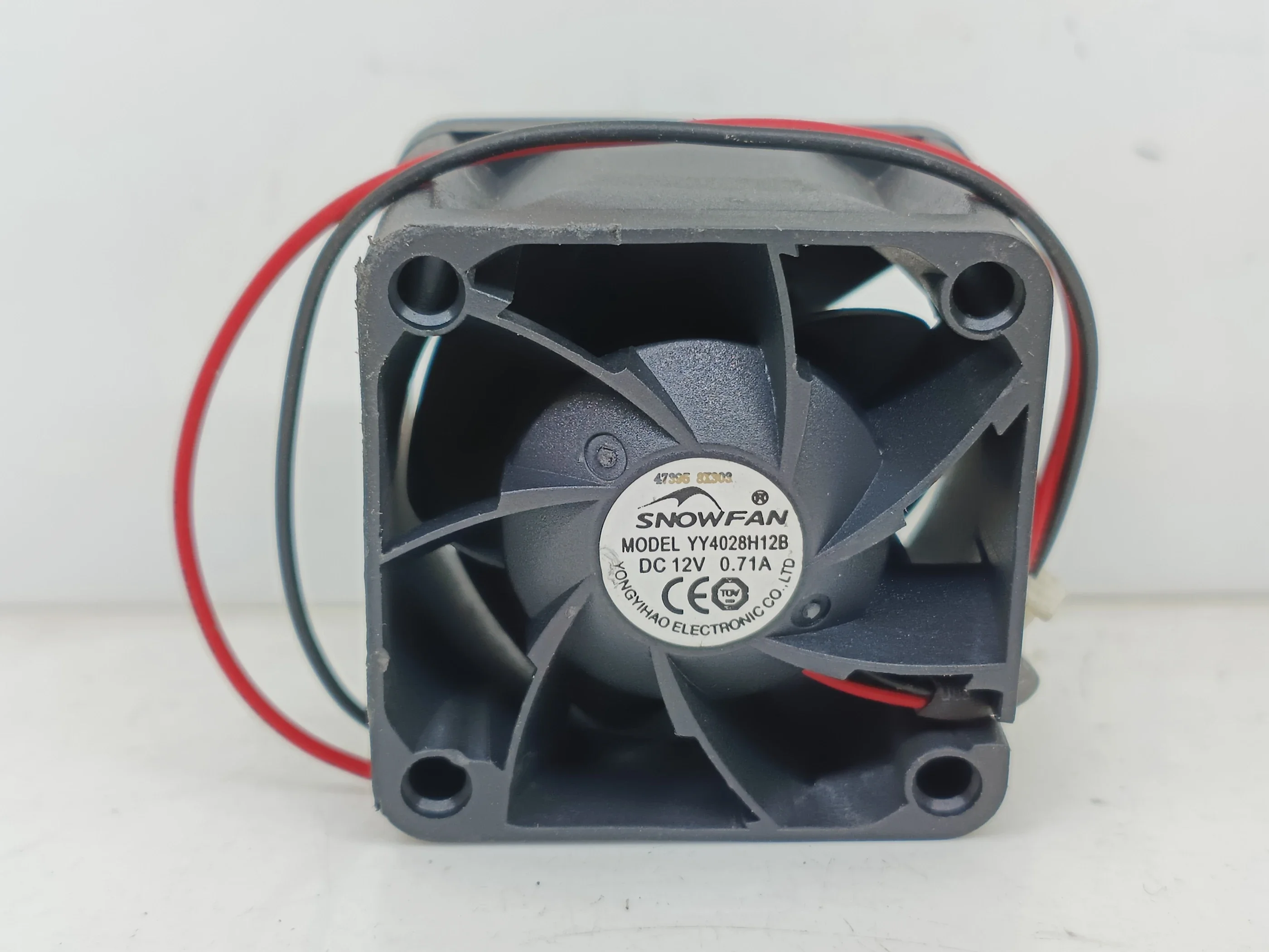 Ventilador de refrigeração do servidor SNOWFAN-2-Wire, YY4028H12B, DC 12V, 0.71A, 40x40x28mm