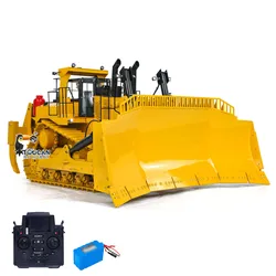 1/10 D11T Giant Hydraulic RC Bulldozer Heavy Duty PL18EV Radio Control Dozers Cars Truck Light Sound Smoke Toy dla dorosłych TH23588