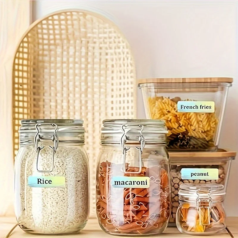 160 One/Roll, 12mm* 40mm, Laser, Transparent, White, Waterproof, Non-Stick, Durable Paper Labels for Office and Daily Use.