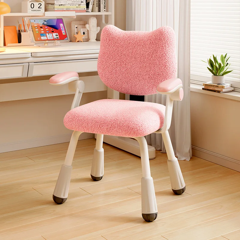 كرسي مكياج على الطراز الكريمي كرسي تزيين لغرفة نوم الفتيات على الإنترنت مقعد تزيين المشاهير خفيف فاخر وبسيط