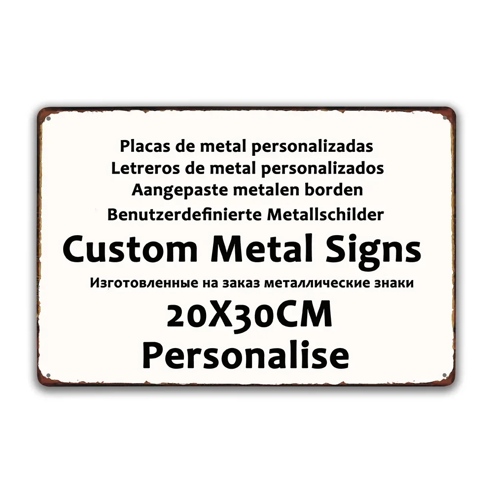 Dropshipping Custom Metal Signs Vintage Signboard Personalized Wall Art Plaque Customizable Home Decor Gift Personalized Plate