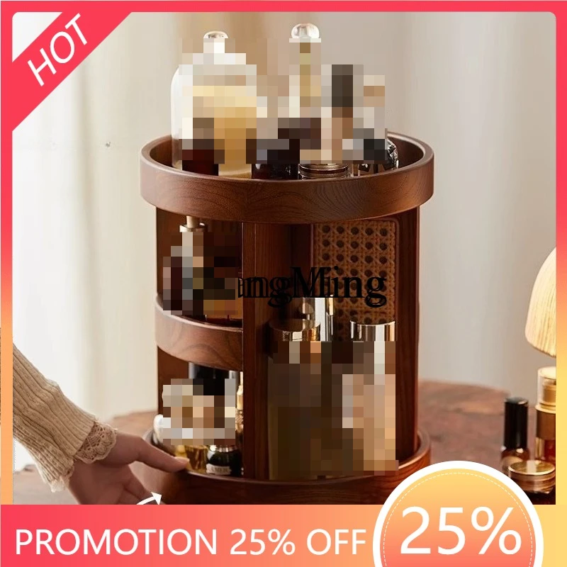 SM Taiwan Cosmetics Storage Desktop Sundries Lipstick Perfume Shelf Grid Rotating Skin Care Products Organizing Box