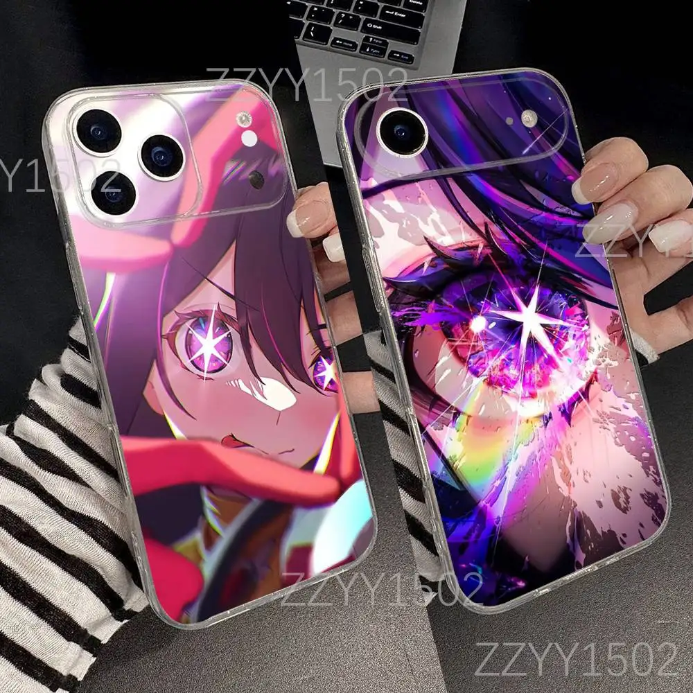 

Anime Oshi No Ko Phone Case For iPhone 17,16,15,14,13,12,11 Pro,Max,Plus,X,XS,XR,SE4,E Mini Transparent Soft