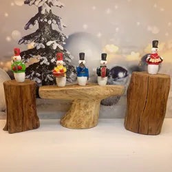 Christmas Snowman Band Wooden Ornament Set, Resin Winter Tabletop Decor, Xmas Farmhouse Collectible Gift