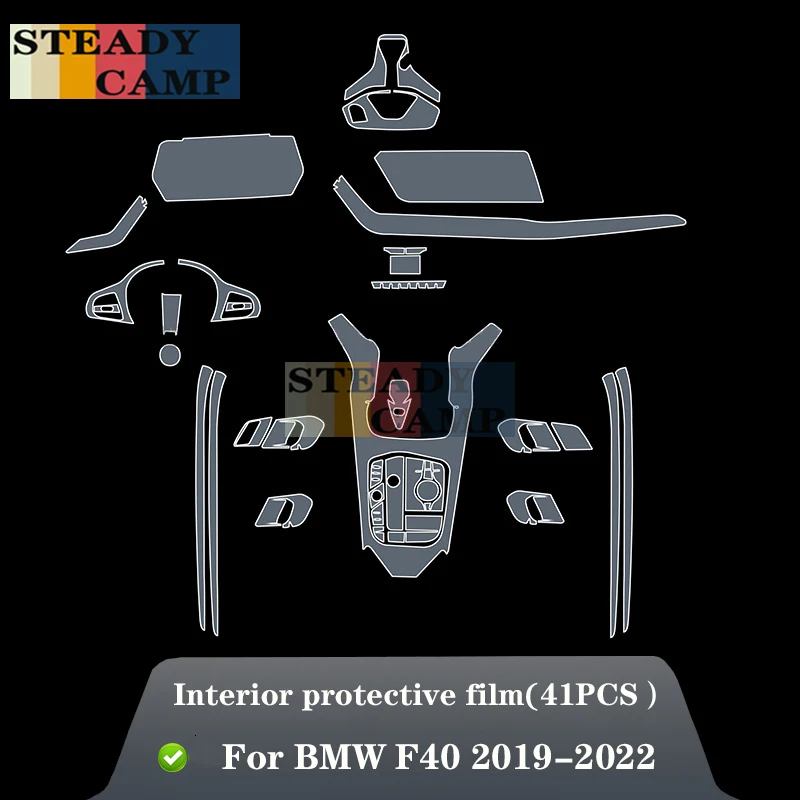 For BMW F40 Series 1 2020-2022 Car Interior Center console Transparent TPU Protective film Anti-scratc Repair film Accessories