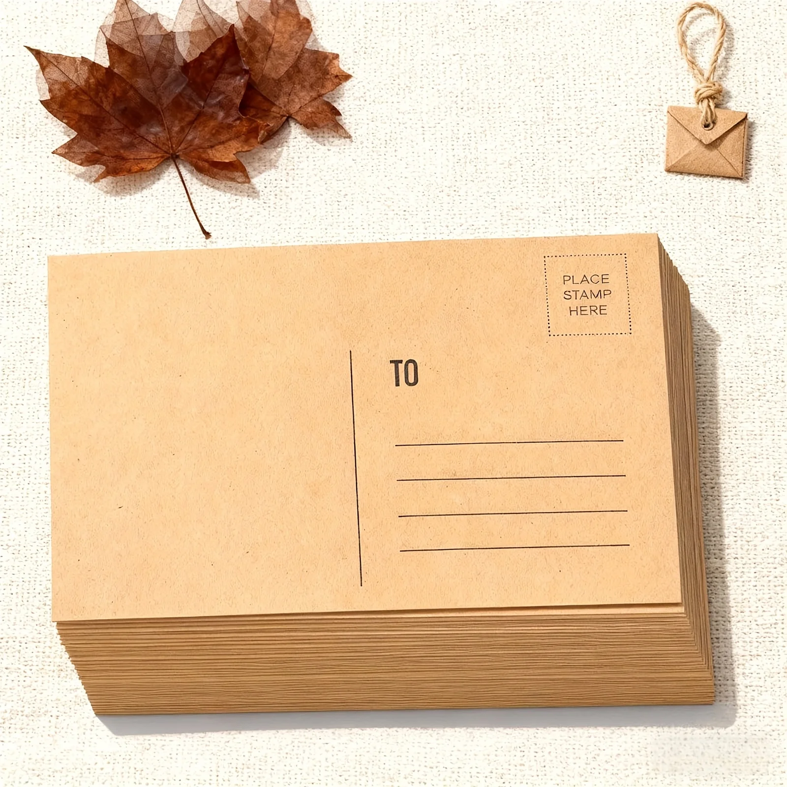 

10/25 Pcs Kraft Paper Envelope-Style Blank Cards TO Writing Area Gift Tag with Wedding Birthday Message Card
