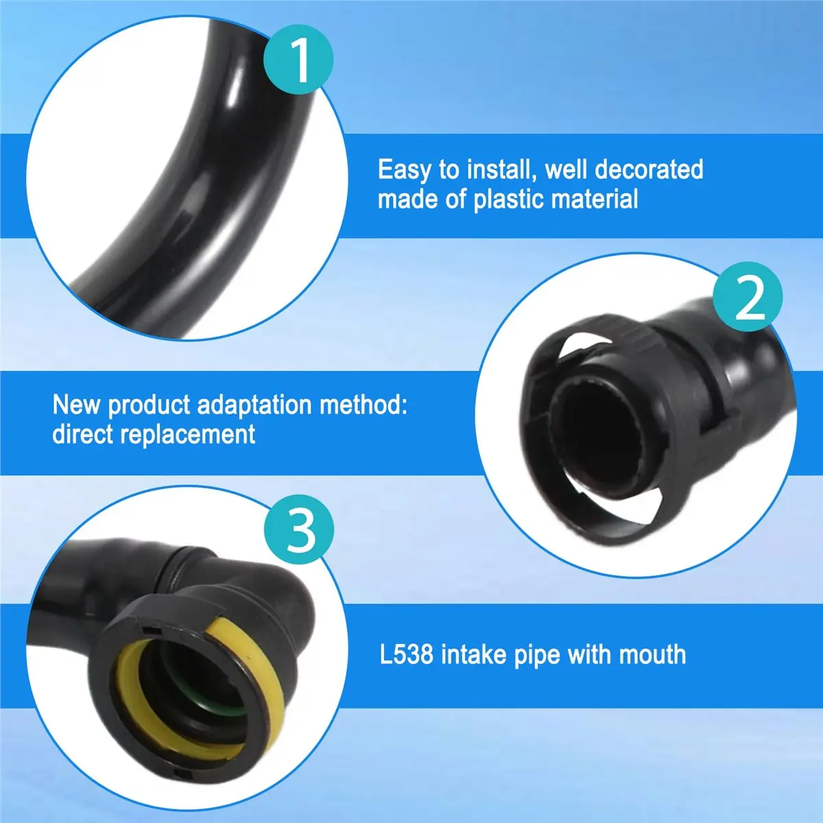 #87V For Land Rover Emission Control Crankcase Hose Air Intakes Hose,Air Intakes hose For Land Rover,(Plastic) 3