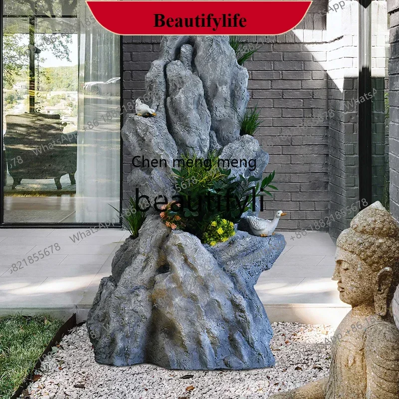 D178  Chinese rockery flowing water fountain landscaping entrance courtyard floor decoration large ornament