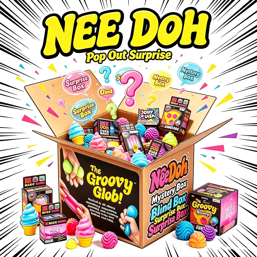 1000+ Pieces NEEDOH Squishy Figures Blind Box Surprise Toys Slow Rising Soft Fidget Toys Featuring Giant Gorilla Toy for Adults