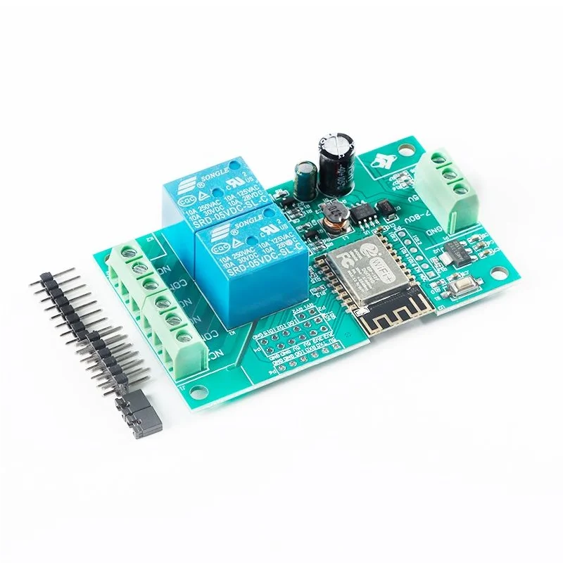 1 шт. ESP8266WIFI двухканальный релейный модуль ESP-12F плата разработки вторичная разработка 5 В/8-80 В источник питания новый в наличии