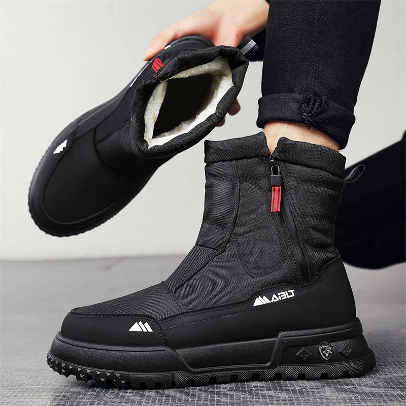 Men's Winter Waterproof Insulated Shell Warm Inner Comfortable Outdoor Snow Boots