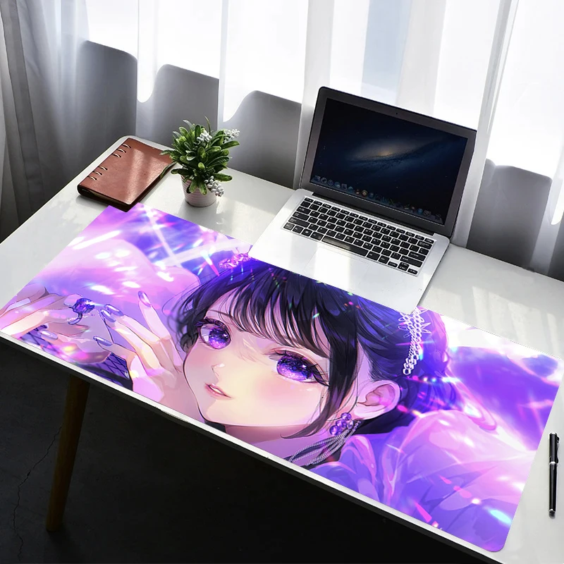 Tappetino per mouse Tappetino da scrivania Tappetino da gioco anime Kawaii Gaming Crystal Eyes Tappetino per mouse Velocità Tappetino per tastiera per computer e ufficio