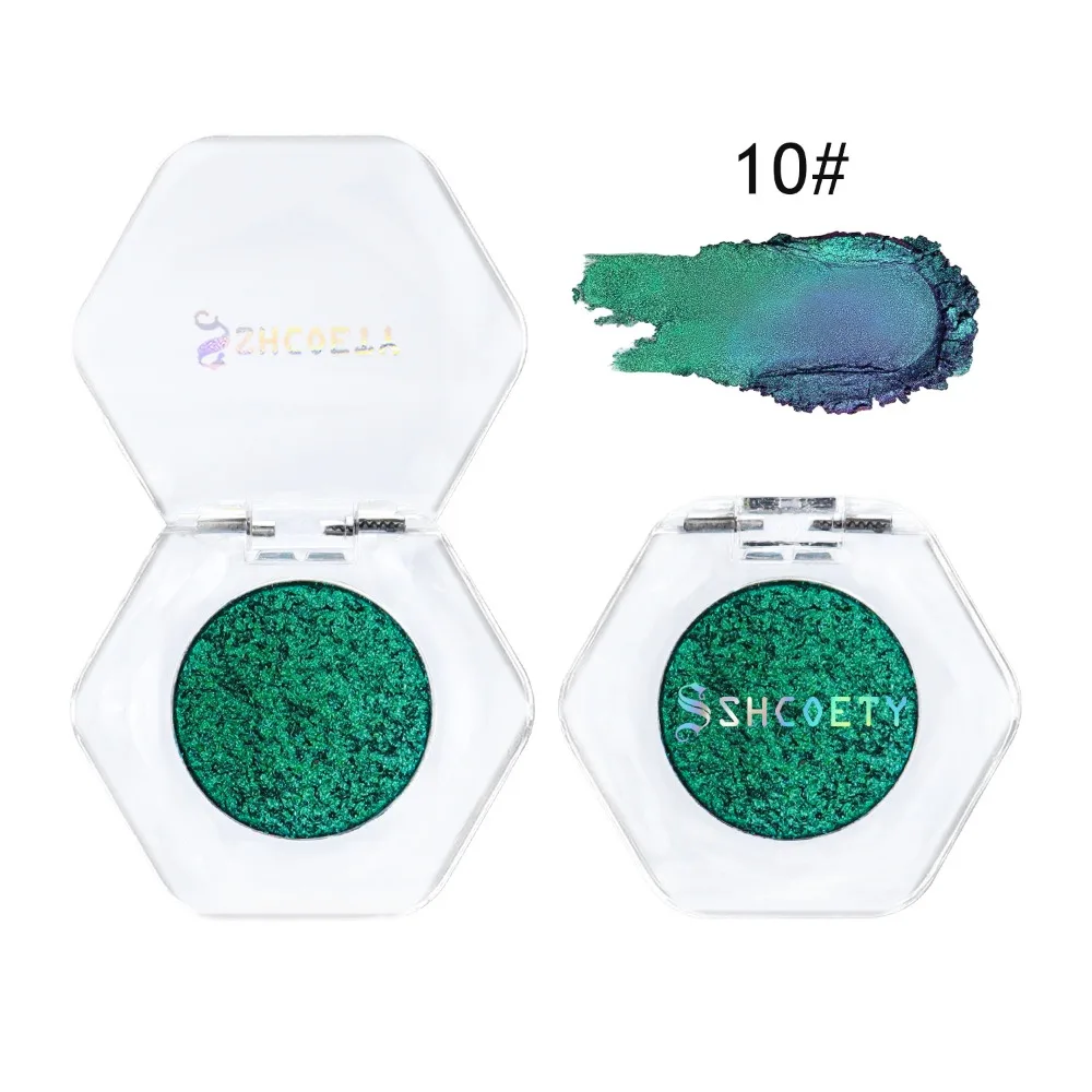 Multicolor High Gloss Chameleon Eyeshadow Fine Shining Long Lasting Glitter Eyeshadow Plate Smooth SweatProof