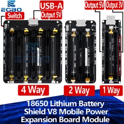 18650 Lithium Battery Shield V8 Mobile Power Expansion Board Module 5V/3A 3V/1A Micro USB For Arduino ESP32 ESP8266