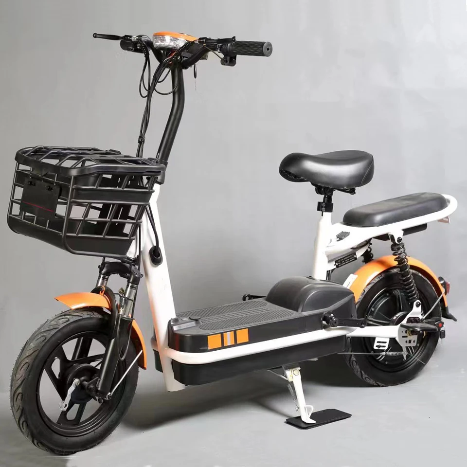 Cheap Price 400W 48V Step Through Ebike City 14 Inch Electric Scooter Bike With Seat image 5