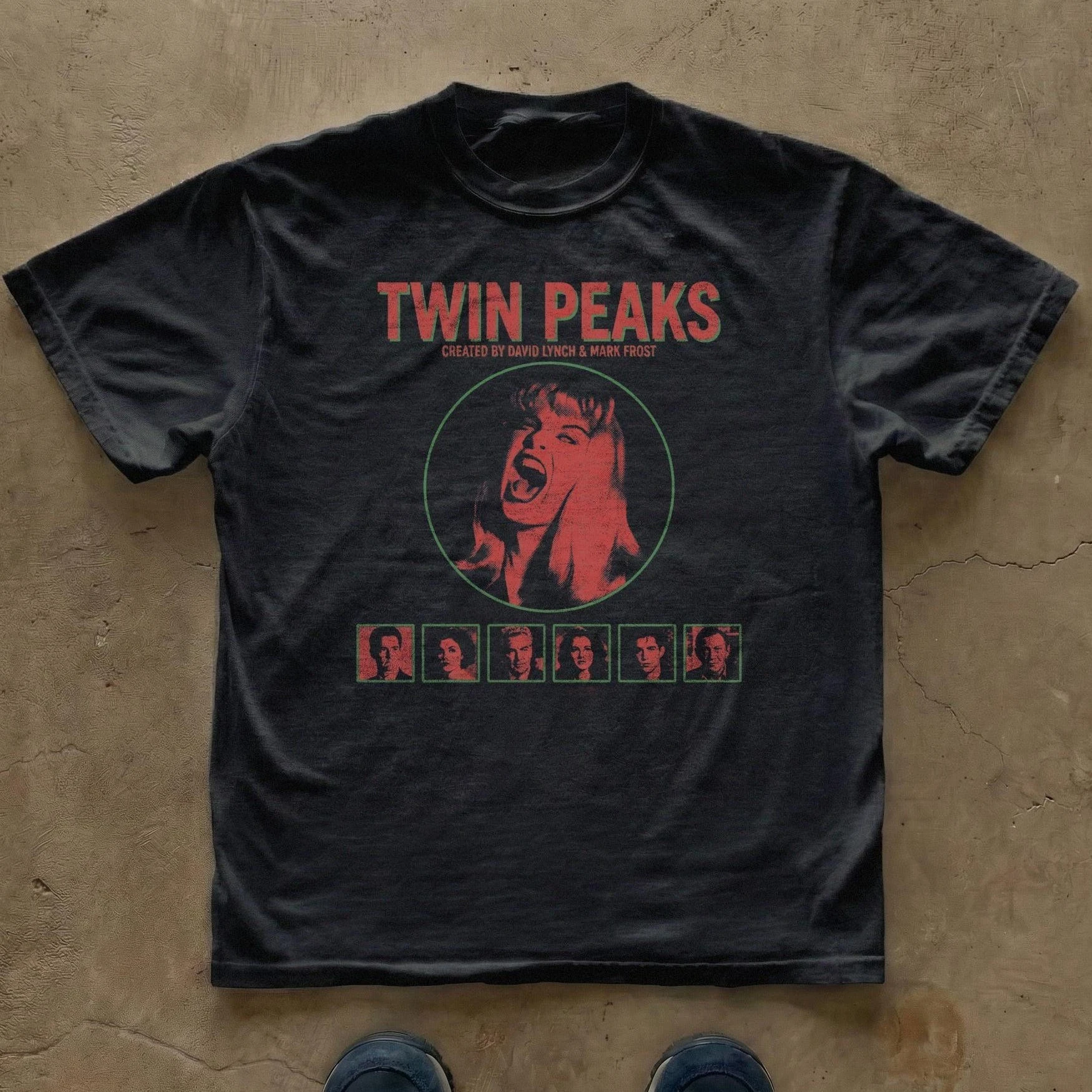 Retro Thriller Series Graphic T Shirt Men Women Short Sleeve Classic Twin Peaks David Lynch Vintage Poster Art Cotton Tops