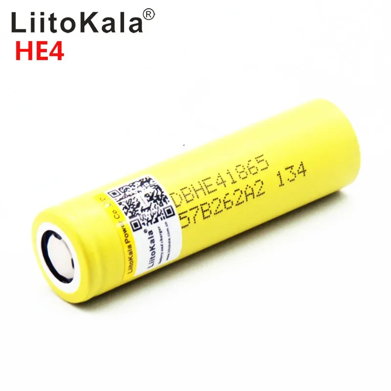 LiitoKala HE4 18650 akumulator Li-lon 3.6V 2500mAh może utrzymać, Max 20A,35A rozładowanie na wysokim poziomie