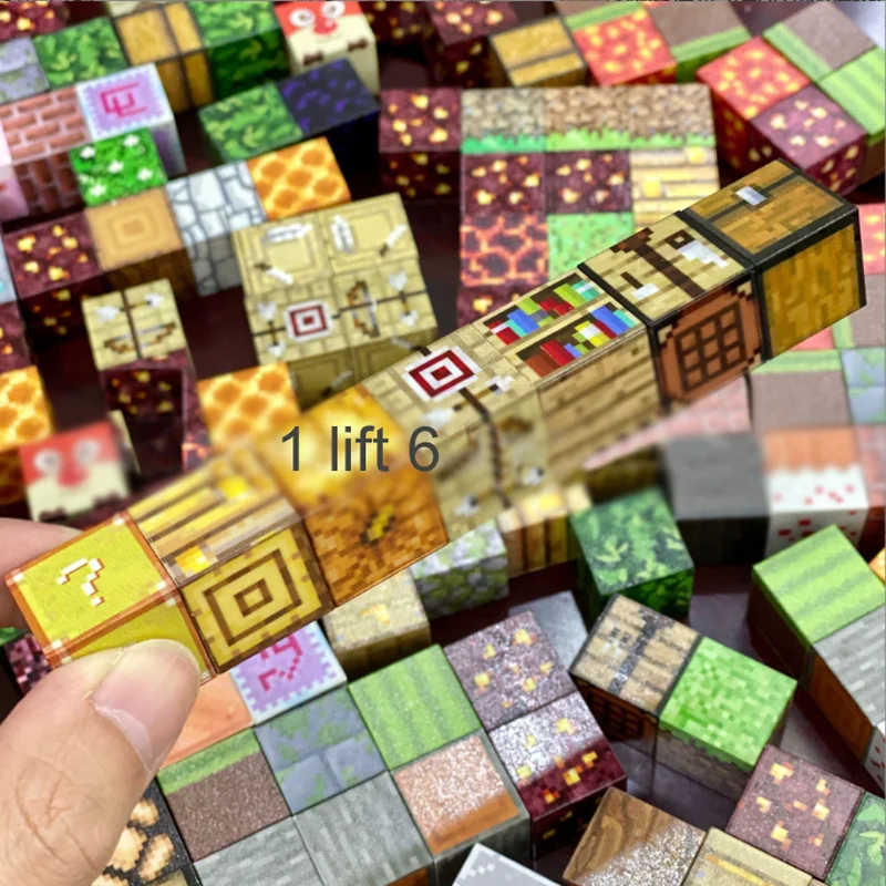 كتل مغناطيسية مكعبات بناء مغناطيسية مكدسة مغناطيس للأطفال لعبة حسية لألعاب مونتيسوري الحسية الجذعية للأطفال