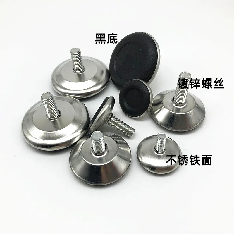 4/8pcs M6 M8 M10 Screw In Adjustable Furniture Feet Metal Face Nylon Base Glide Slide Pad Table Chair Sofa Legs Foot Levelling