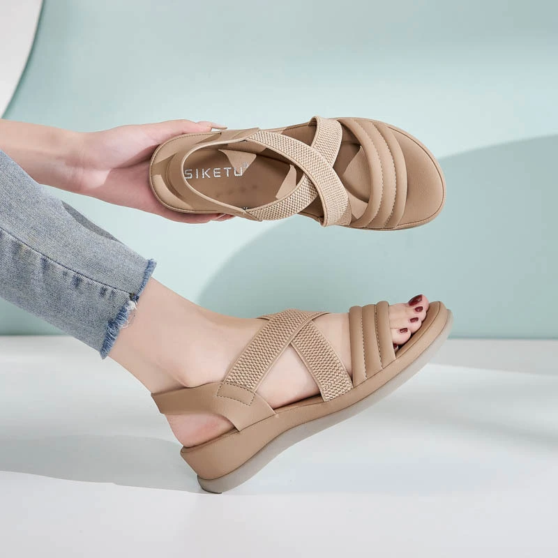 

Spring And Summer New Non-Slip Breathable Casual Women's Sandals Cover The Feet Lightweight And Fashionable Soft Sole Sandals