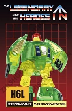 Exclusive production of NEWAGE NA transforming robot action map H6L RECONNAISSANCE MAX TRANSPARENT VER character card