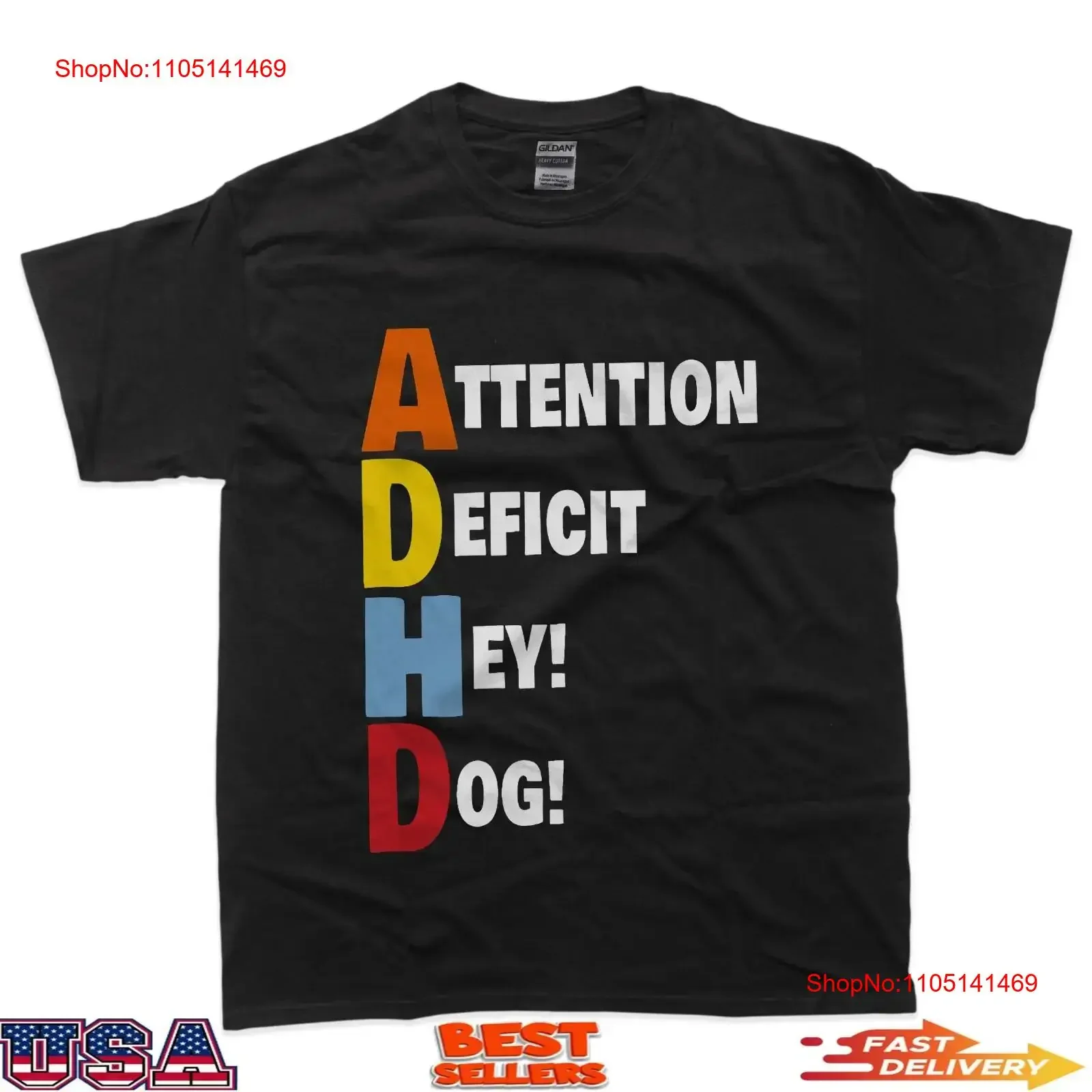 

Забавная футболка с дефицитом внимания Hey Dog, винтажная стираная универсальная дышащая модная слегка топа для повседневной носки, растянутая