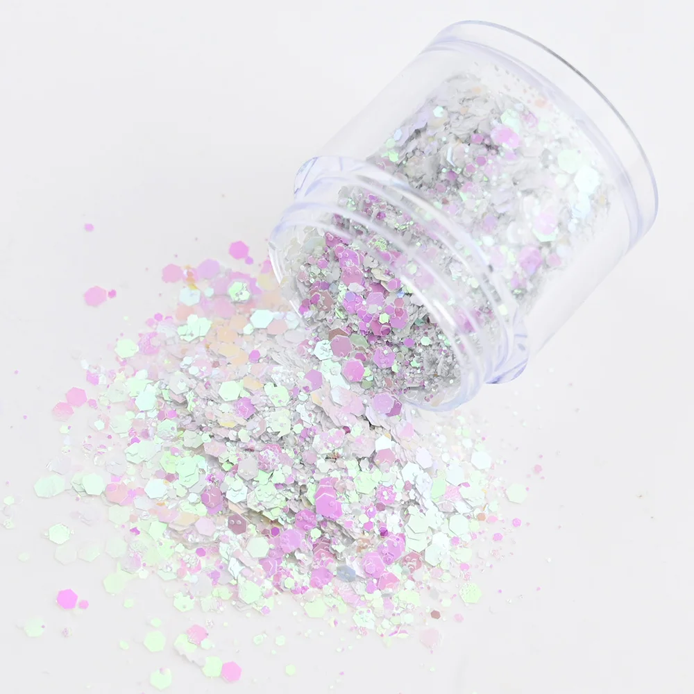 1JAR/10Ml Laser Nagellak Pailletten Nagellak Glitter Poeder Sieraden Nail Glitter Nail Tips Art Deraction 3D manicure Shining