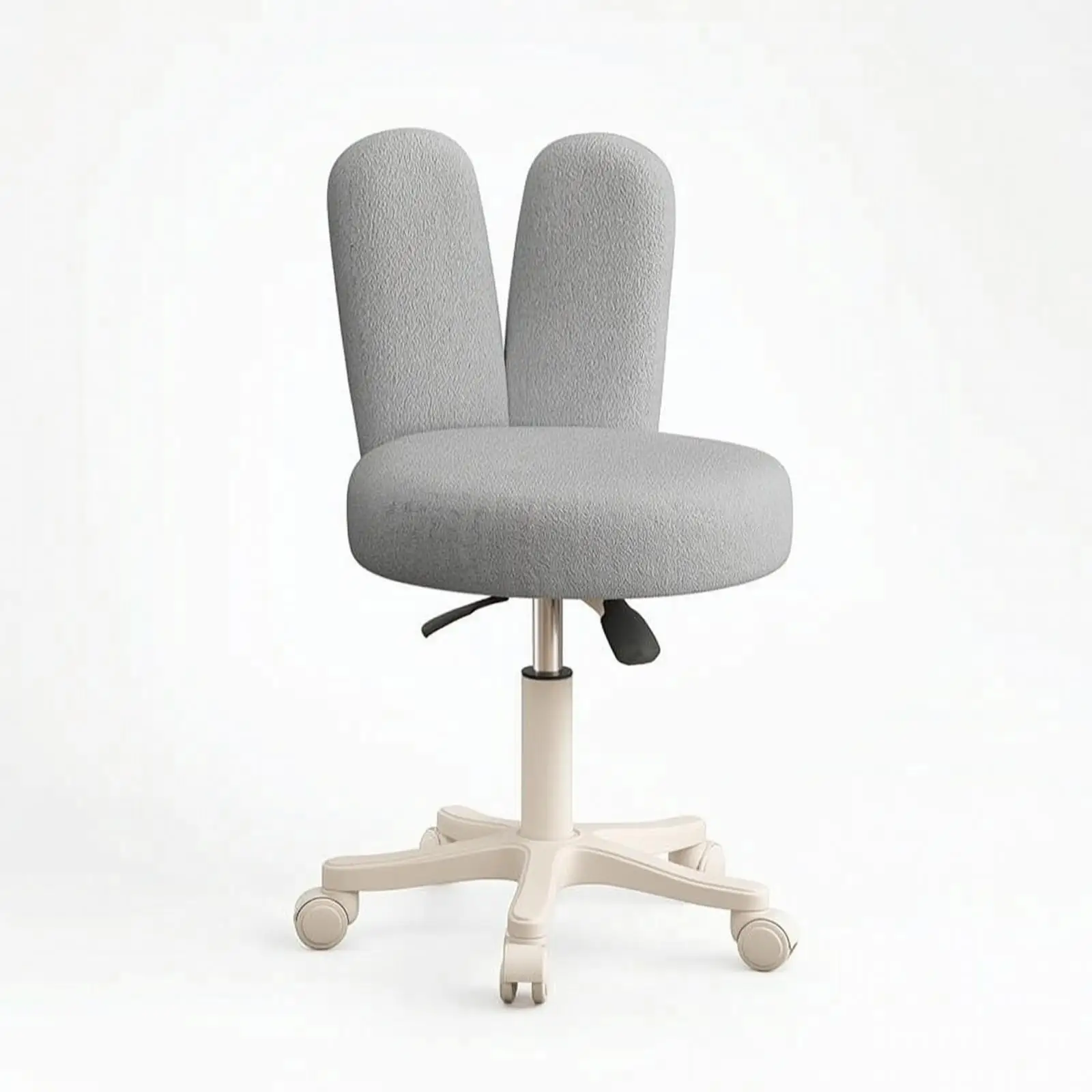 Rolling Stool with Backrest Height Adjustable Swivel Stool with Backrest Upholstered Swivel Chair for Makeup Artists, view 2
