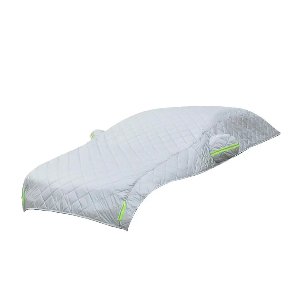 

Car Thickened Sunscreen Insulation Half Car Cover Waterproof Outdoor Windshield Covers With Reflective Strip SUV Full Universal