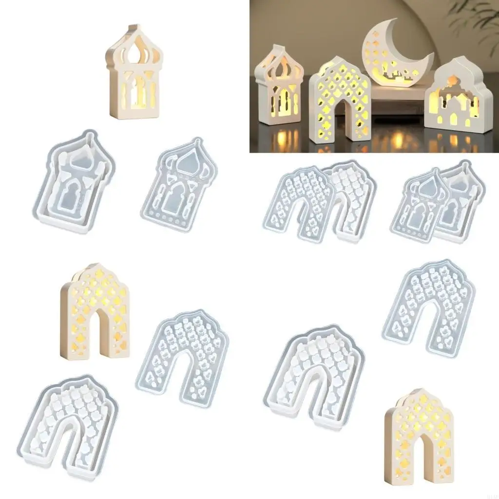 91AF Creative Keyring Castes Mould Sturdy Silicone House Shpe Stylish Mould for Customes Name Craft Supplies Daily Use