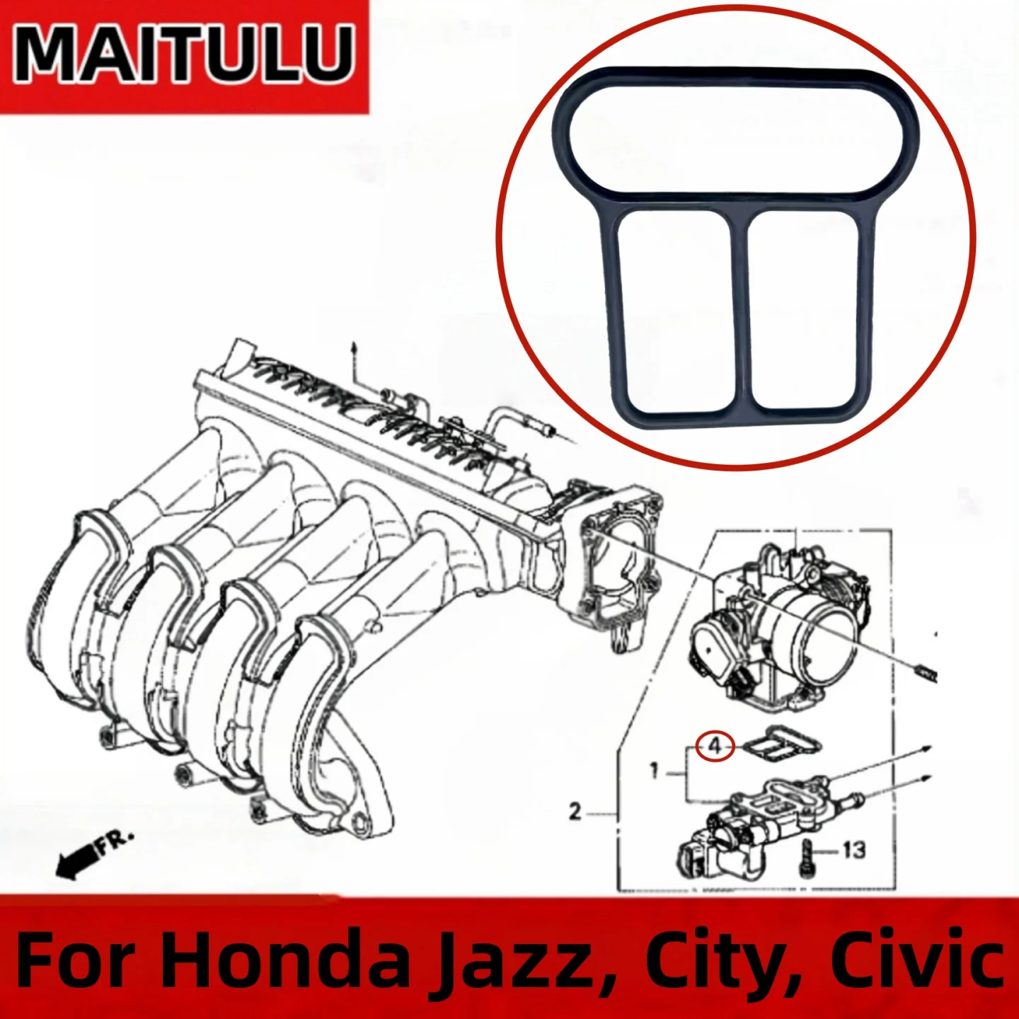 For Honda Fit GD1 GD3 GD8 JAZ 1.3L 1.5L Civic 2002-2005 Idle Air Control IAC Valve Rubber Sealing Ring 16456-PLE-J01