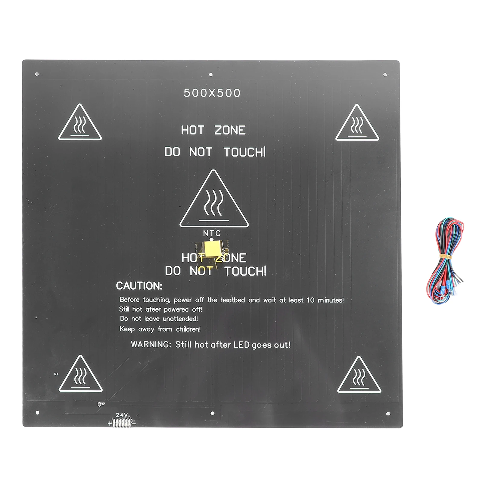 

3D Printer Heated Bed 500x500mm 3D Printer Hotbed Platform Aluminium Alloy Heatbed 24V 350W 3D Printer Accessories