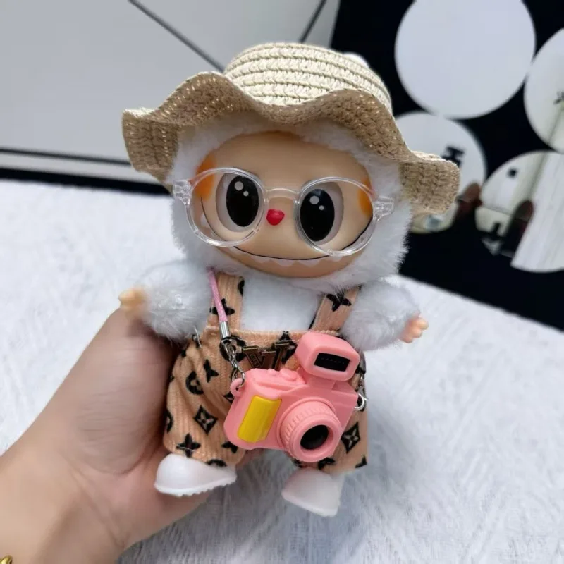 

Fashion Clothes Louis Labubu Clothes Outfit Doll Accessories For 17cm Labubu V2 V1 Plush Doll's Suspenders Suit Trend Clothes