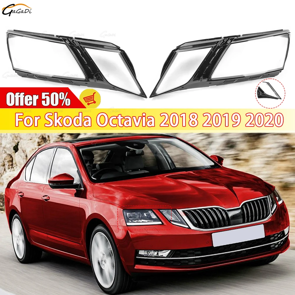 

Headlight Lens Fit For Skoda Octavia 2018 2019 2020 Waterproof Dustproof Headlight Cover Automotive headlight housing