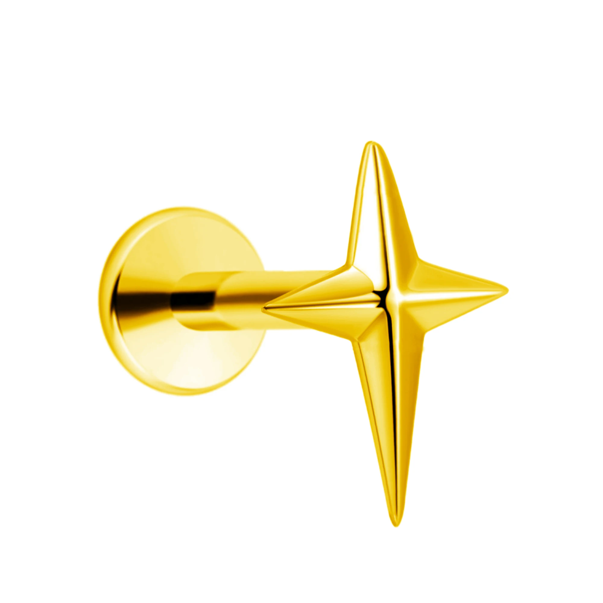 Titanium Star Threadless Piercing Earring for Cartilage