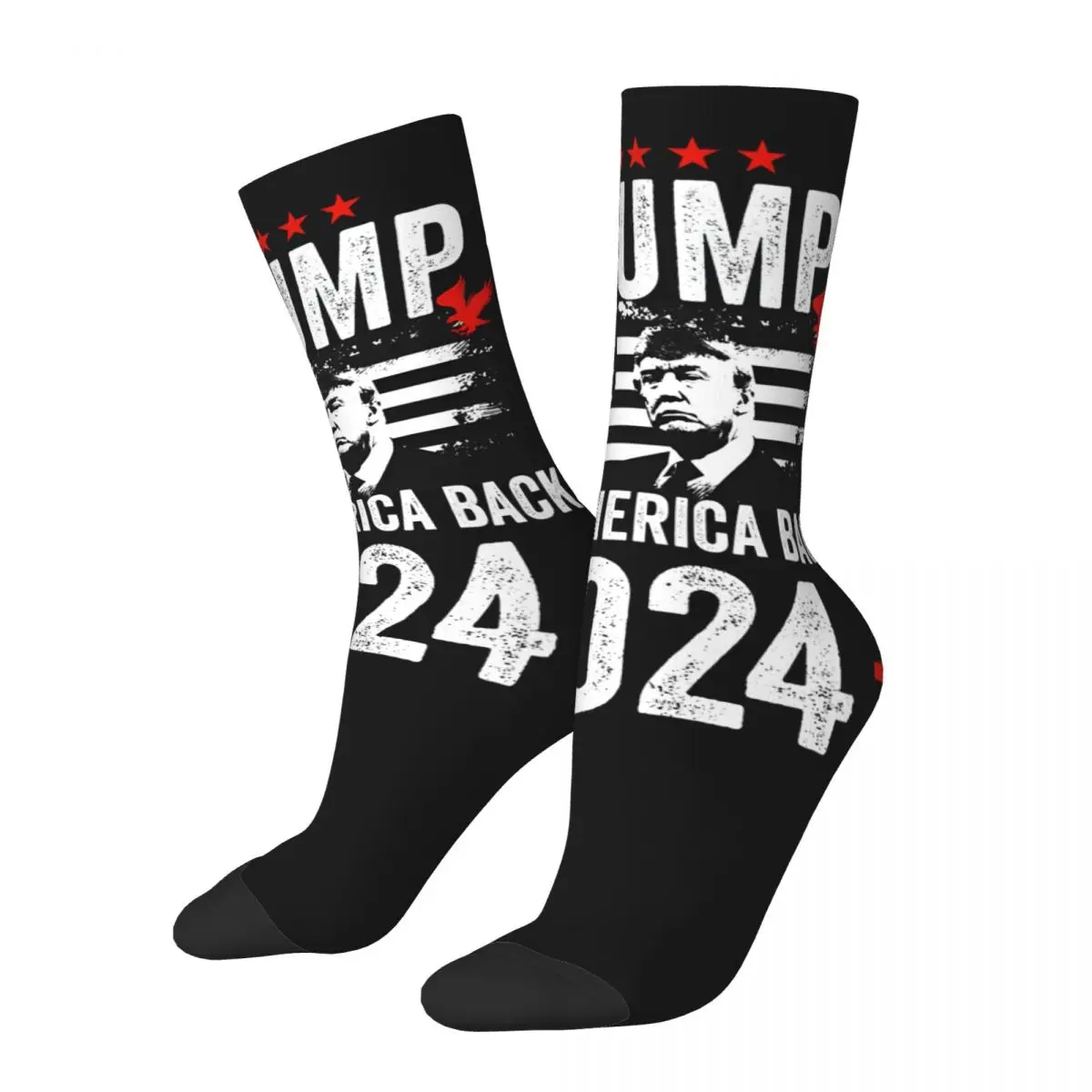 Funny Happy Donald Trump 2024 Take America Back Election - The Return Men's Socks Vintage Harajuku I support trump Hip Hop