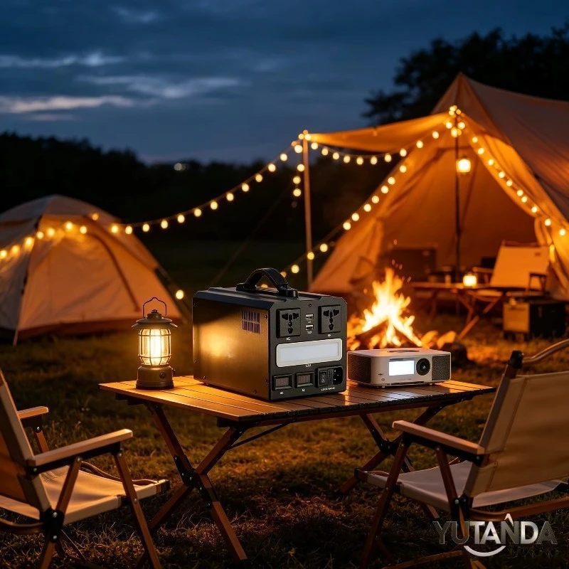 YUTANDA Portable Power Station with AC USB DC Output Built-in LED for Camping Home Emergency Supply Made in China